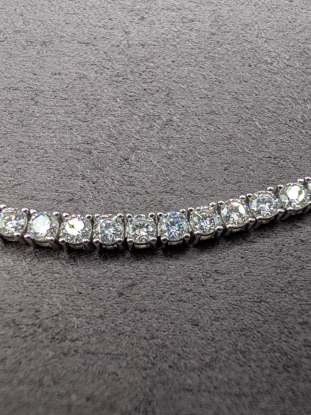 NWT 6.5" Moissanite 925 Sterling Silver Tennis Bracelet 3mm